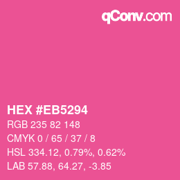 Color code: HEX #EB5294 | qconv.com