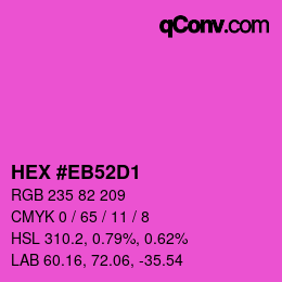 Color code: HEX #EB52D1 | qconv.com