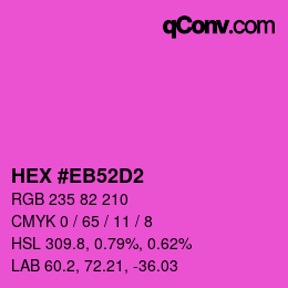 Color code: HEX #EB52D2 | qconv.com