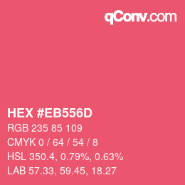 Color code: HEX #EB556D | qconv.com