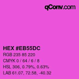 Color code: HEX #EB55DC | qconv.com