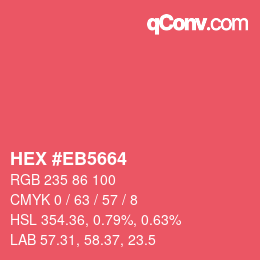 Color code: HEX #EB5664 | qconv.com