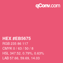 Color code: HEX #EB5675 | qconv.com
