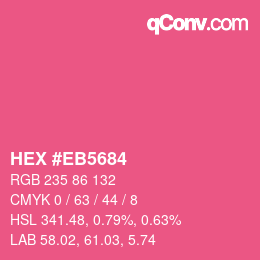 Color code: HEX #EB5684 | qconv.com