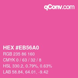 Color code: HEX #EB56A0 | qconv.com