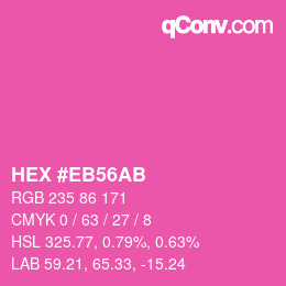 Color code: HEX #EB56AB | qconv.com