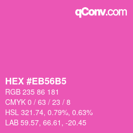 Color code: HEX #EB56B5 | qconv.com