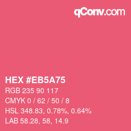 Color code: HEX #EB5A75 | qconv.com