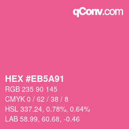 Color code: HEX #EB5A91 | qconv.com