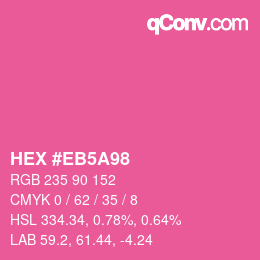 Color code: HEX #EB5A98 | qconv.com
