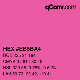 Color code: HEX #EB5BA4 | qconv.com