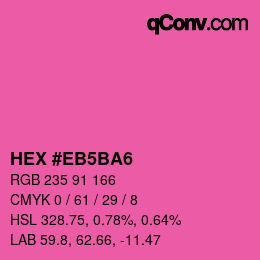 Color code: HEX #EB5BA6 | qconv.com