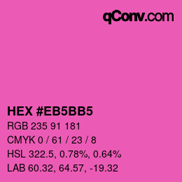 Color code: HEX #EB5BB5 | qconv.com