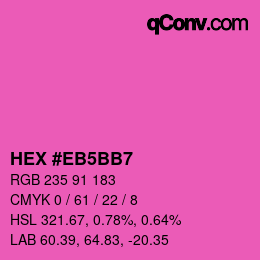 Color code: HEX #EB5BB7 | qconv.com