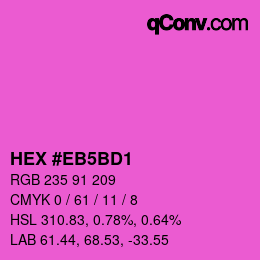 Color code: HEX #EB5BD1 | qconv.com