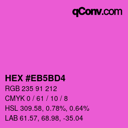 Color code: HEX #EB5BD4 | qconv.com