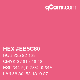 Color code: HEX #EB5C80 | qconv.com
