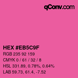 Color code: HEX #EB5C9F | qconv.com