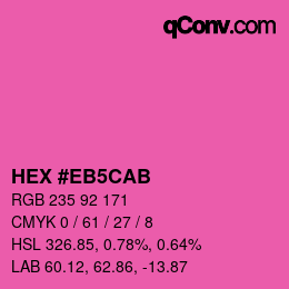 Color code: HEX #EB5CAB | qconv.com