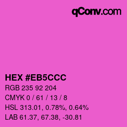 Color code: HEX #EB5CCC | qconv.com