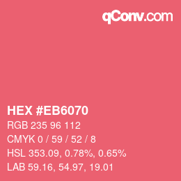 Color code: HEX #EB6070 | qconv.com