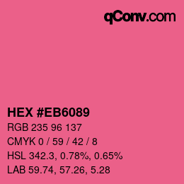 Color code: HEX #EB6089 | qconv.com