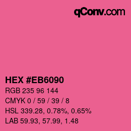 Color code: HEX #EB6090 | qconv.com