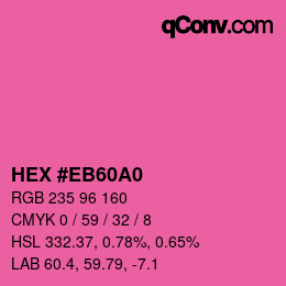 Color code: HEX #EB60A0 | qconv.com