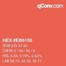 Color code: HEX #EB6150 | qconv.com