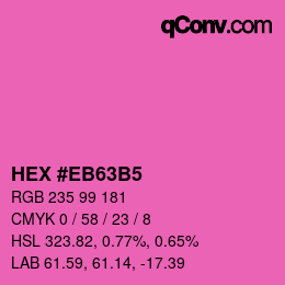 Color code: HEX #EB63B5 | qconv.com