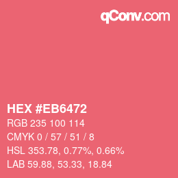 Color code: HEX #EB6472 | qconv.com