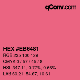 Color code: HEX #EB6481 | qconv.com