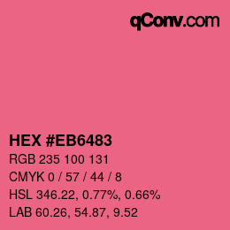 Color code: HEX #EB6483 | qconv.com