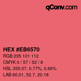 Color code: HEX #EB6570 | qconv.com