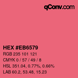 Color code: HEX #EB6579 | qconv.com