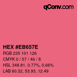 Color code: HEX #EB657E | qconv.com
