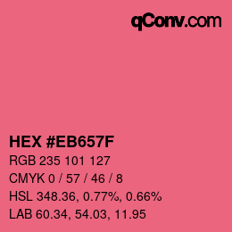 Color code: HEX #EB657F | qconv.com