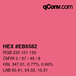 Color code: HEX #EB6582 | qconv.com