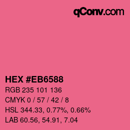 Color code: HEX #EB6588 | qconv.com