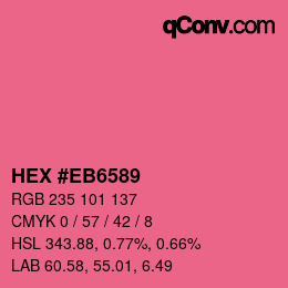 Color code: HEX #EB6589 | qconv.com
