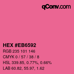 Color code: HEX #EB6592 | qconv.com