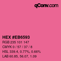 Color code: HEX #EB6593 | qconv.com