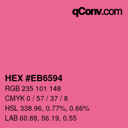 Color code: HEX #EB6594 | qconv.com