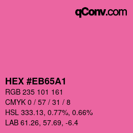 Color code: HEX #EB65A1 | qconv.com
