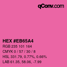 Color code: HEX #EB65A4 | qconv.com