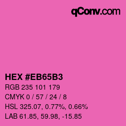 Color code: HEX #EB65B3 | qconv.com
