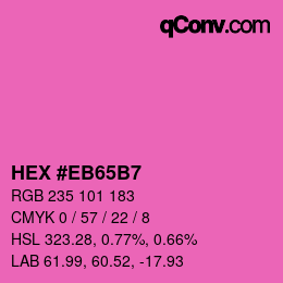 Color code: HEX #EB65B7 | qconv.com