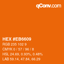 Color code: HEX #EB6609 | qconv.com