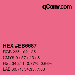 Color code: HEX #EB6687 | qconv.com