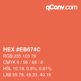 Color code: HEX #EB674C | qconv.com